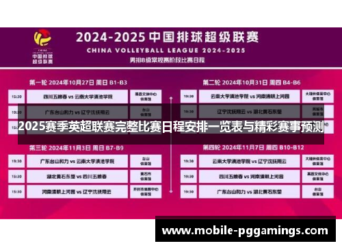 2025赛季英超联赛完整比赛日程安排一览表与精彩赛事预测