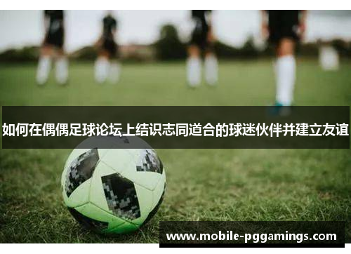 如何在偶偶足球论坛上结识志同道合的球迷伙伴并建立友谊